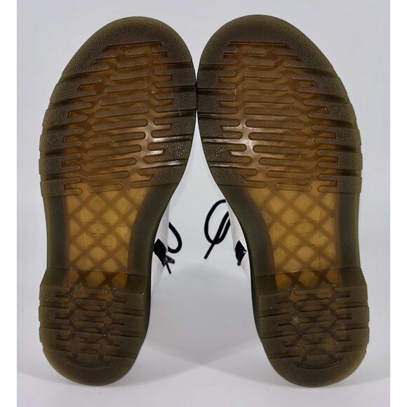 Dr Martens Doc 1460Y Youth Patent Leather Lace Up Boots White US Big Girl 5 MINT - Picture 10 of 12